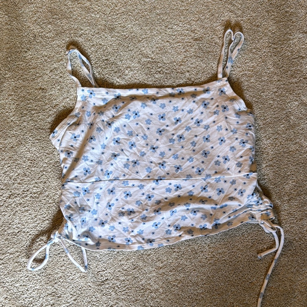 Hollister Blue Floral Tank Top